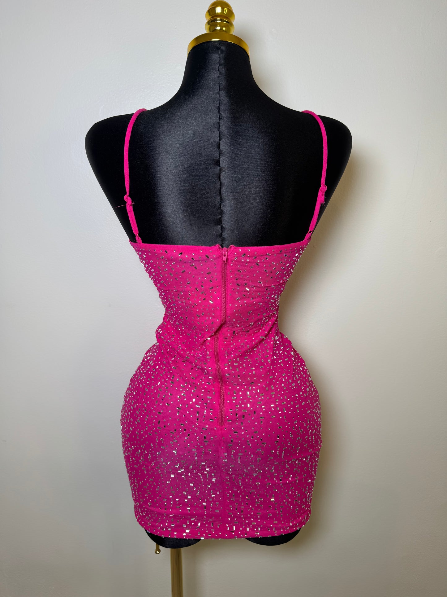 Hot Pink Sexy Mini Dress