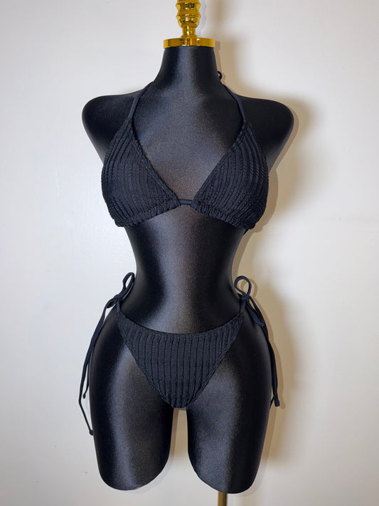 Black 4 Pc Bikini Set