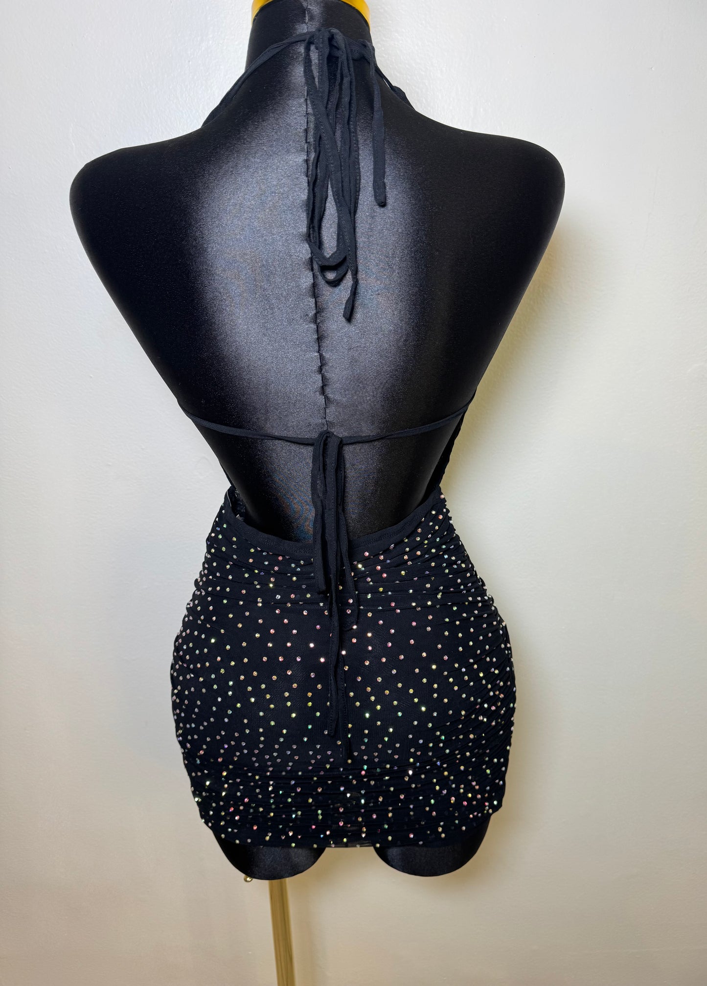 Black Starlit Mirage Mini Dress