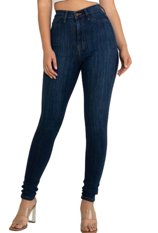 Dark Wash High Rise Skinny Jeans