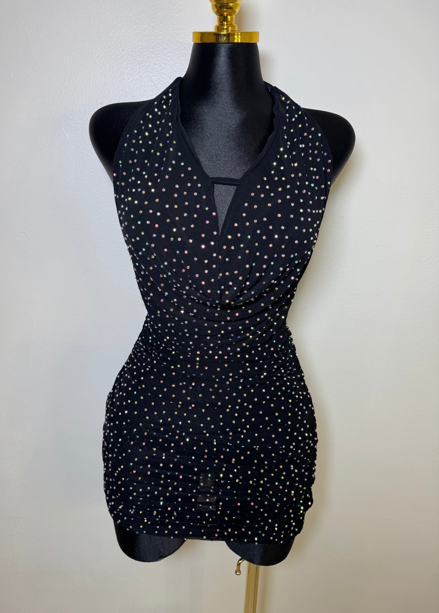 Black Starlit Mirage Mini Dress