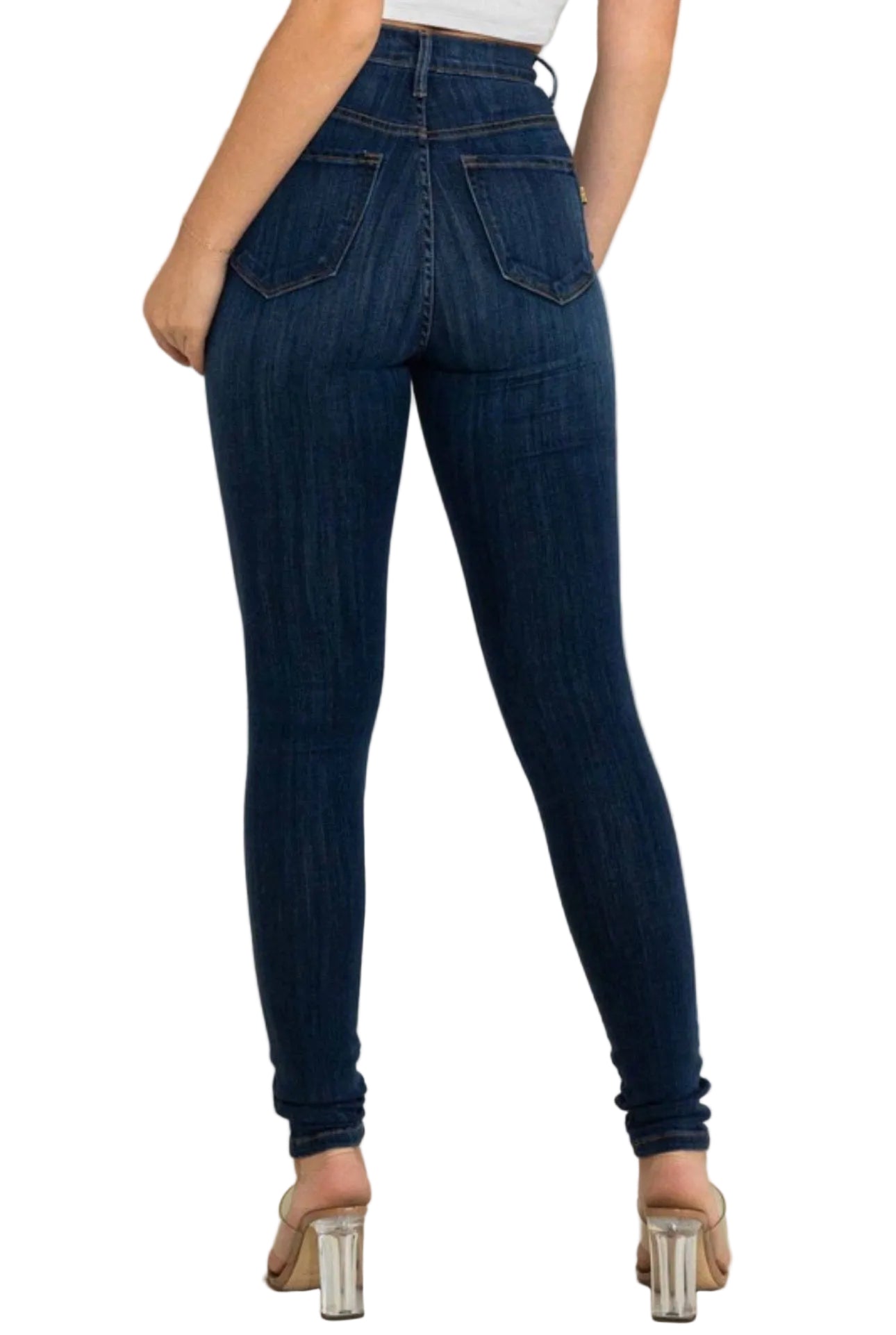 Dark Wash High Rise Skinny Jeans