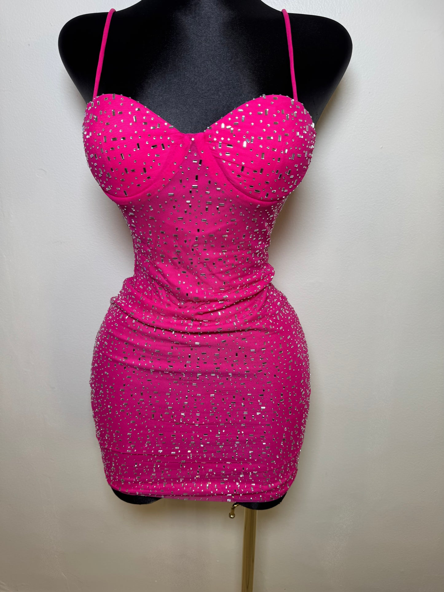 Hot Pink Sexy Mini Dress