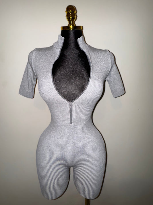 Gray Short Romper