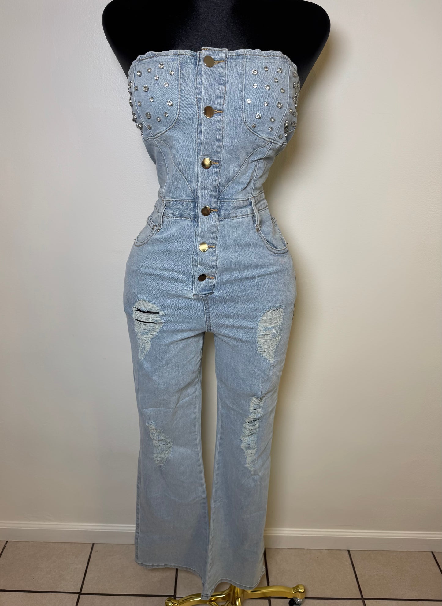Sexy Denim Jumpsuit