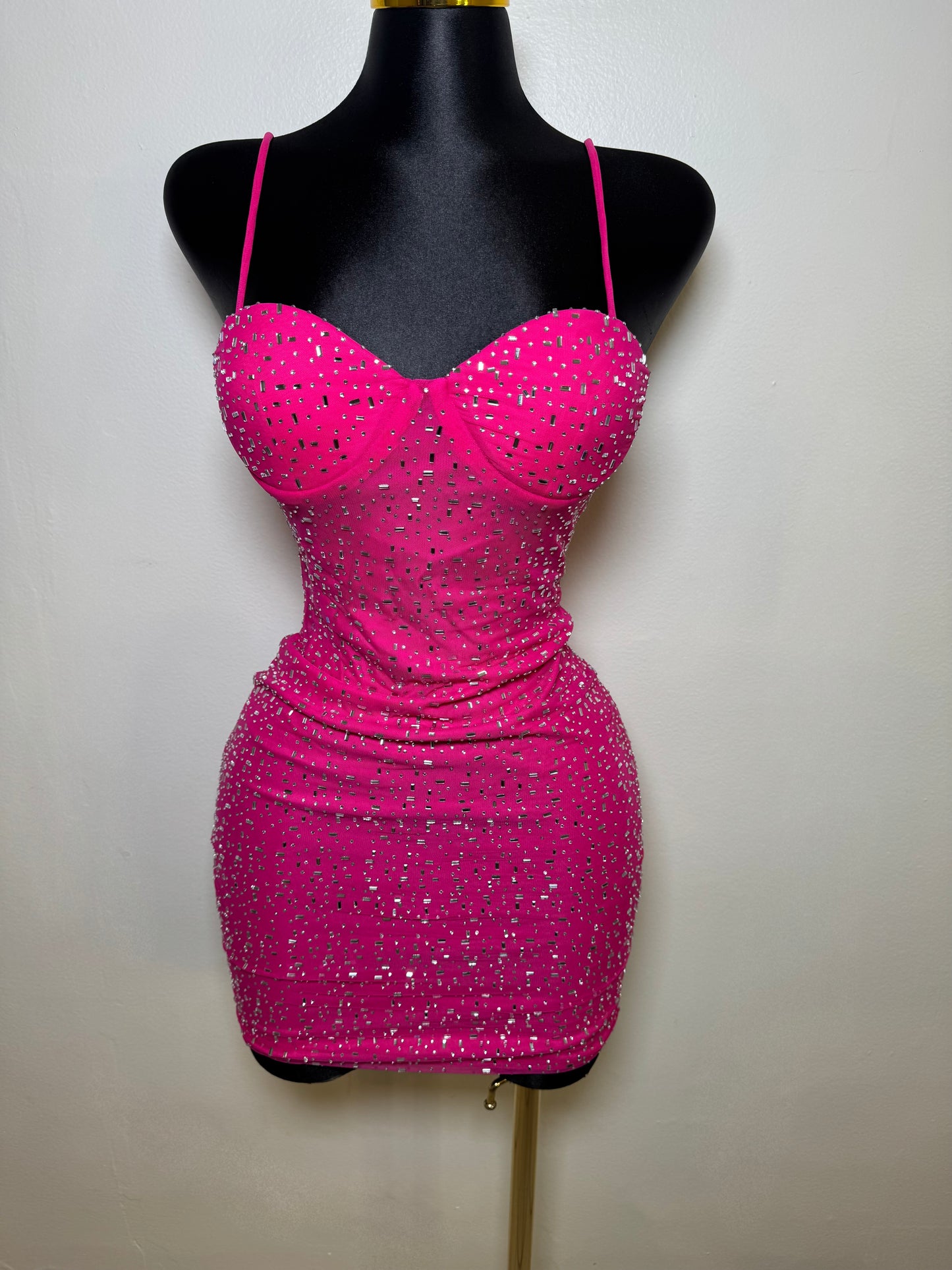Hot Pink Sexy Mini Dress